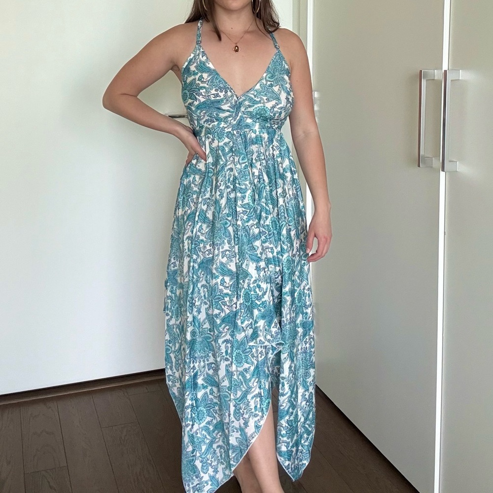 Blue and White Floral Karma Highway Fairy Dress. One size